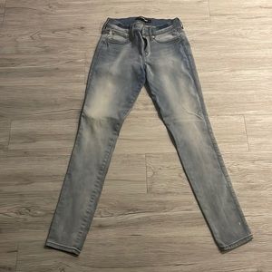 Express Light blue stretchy skinny jeans size 4